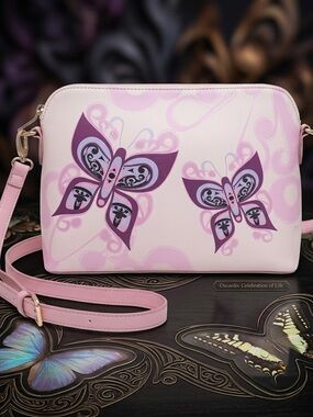 NWT Oscardo Celebration Of Life Butterfly Purse art Bag